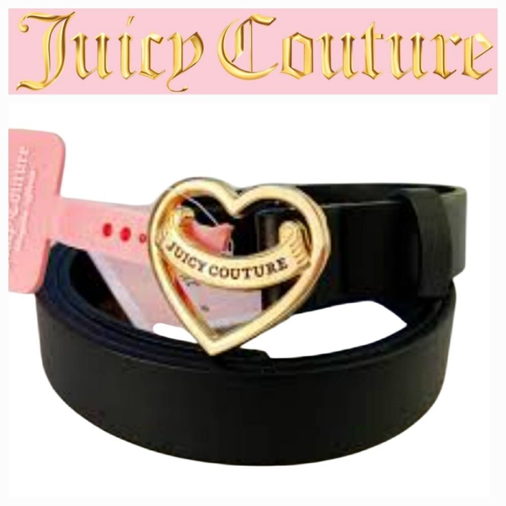 Juicy‎ Couture Gold Heart Logo Buckle Belt